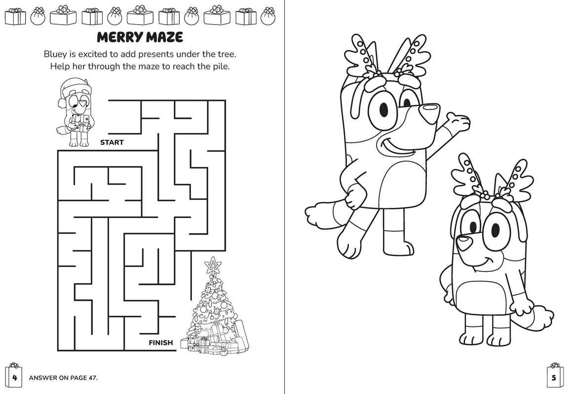Bluey Colortivity: Hooray Christmas! Coloring Activity Book