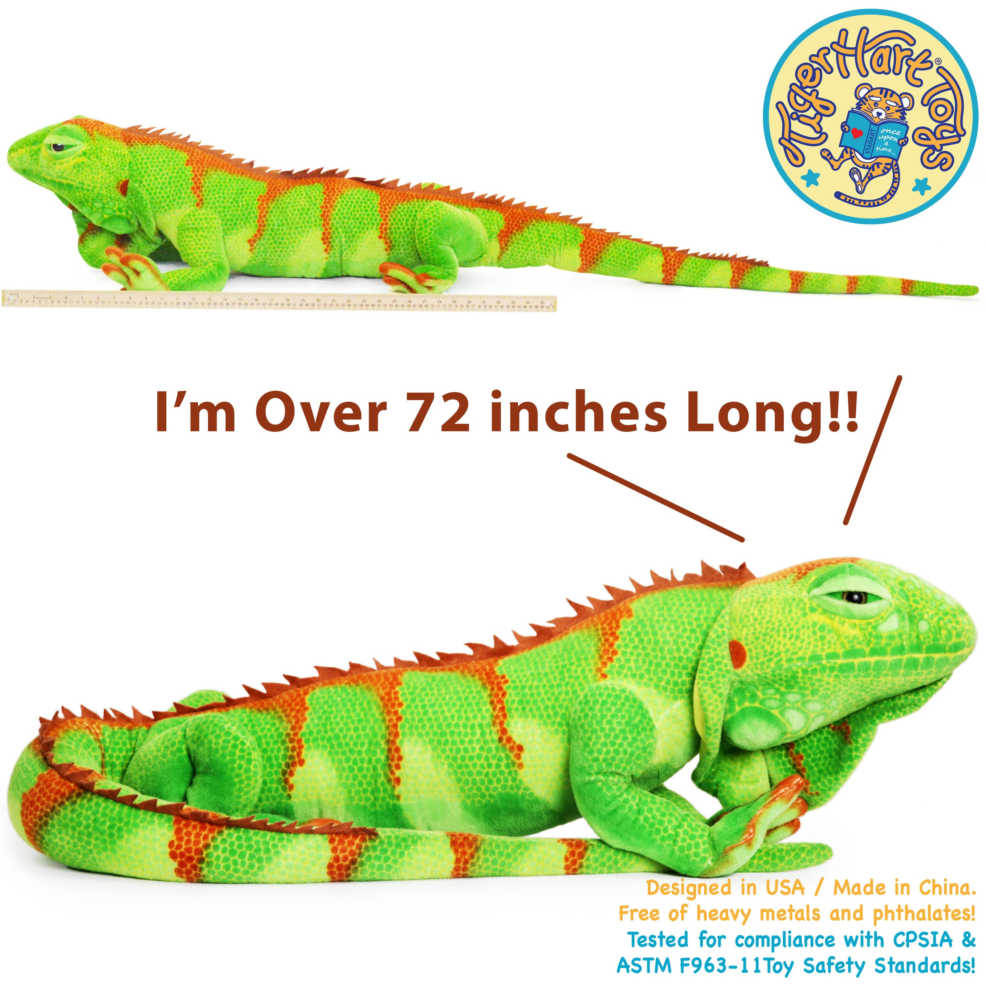 Ignacio The Iguana | 75 Inch Stuffed Animal Plush