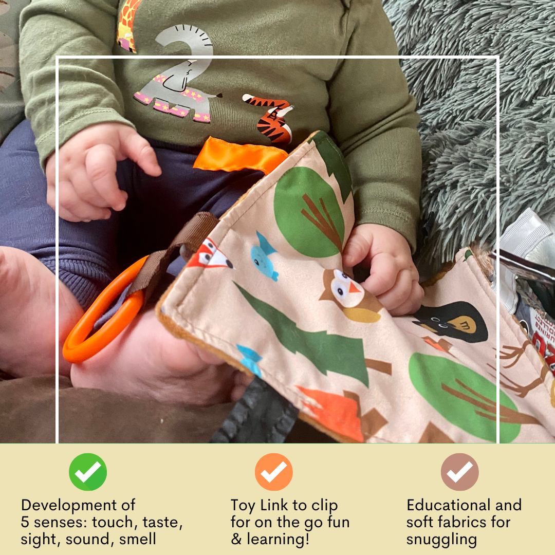 Crinkle Tag Sensory Toy-Forest Fox Bear Woodland