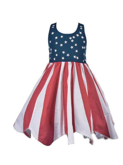 Red White and Blue Appliqué Fancy Dress