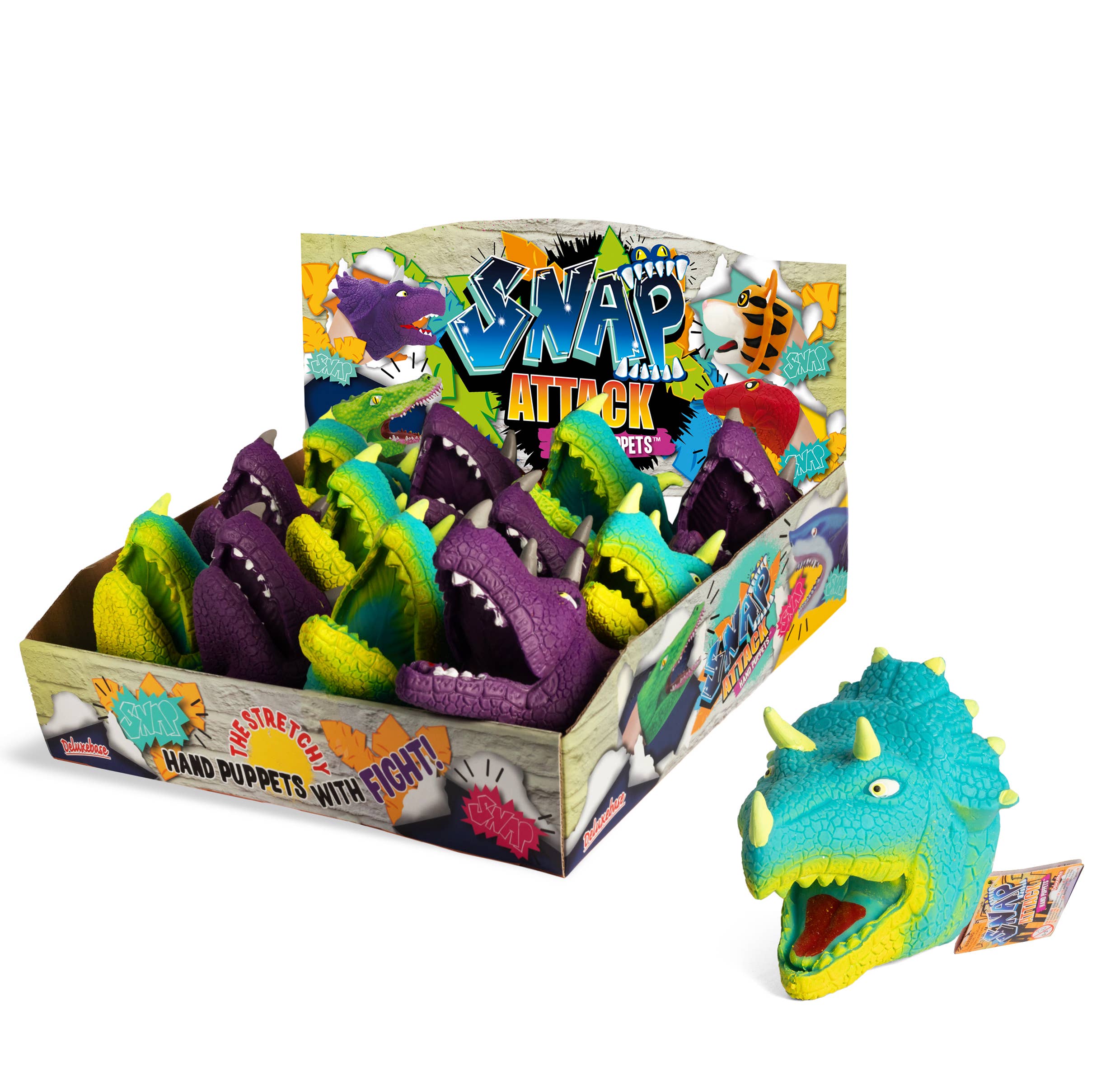 Snap Attack - Triceratops Dinosaur Hand Puppet – Little-Minnows