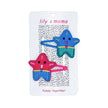 Seaside Starfish Kids Hair Clips- Ocean Blue and Pink