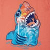 Boys Toddler Short Sleeve Red/Orange Shark Graphic Tee Shirt