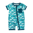 Beluga Whale Bamboo Baby Shortie Romper