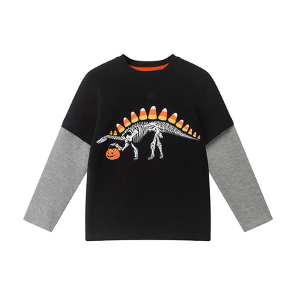 Kids Halloween Graphic Twofer Tee | Candy Dino