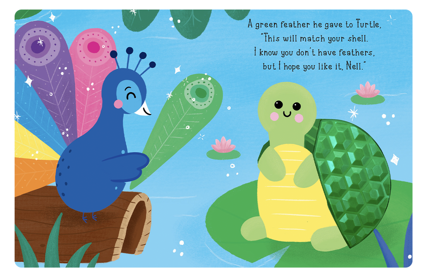 Peacock's Rainbow Feathers Book