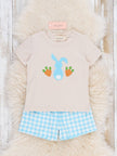 Bunny & Carrot Patch Embroidered Outfit