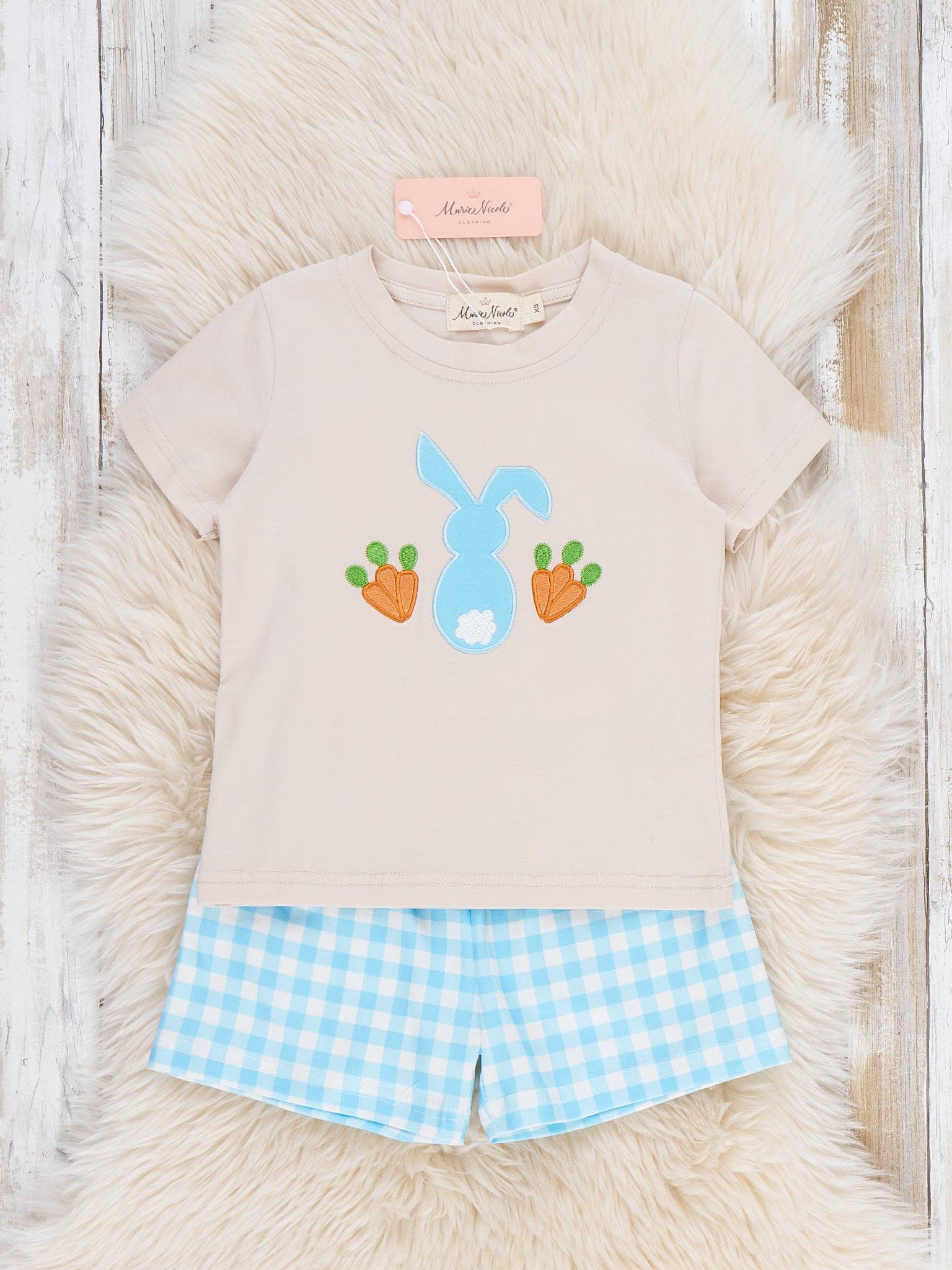 Bunny & Carrot Patch Embroidered Outfit