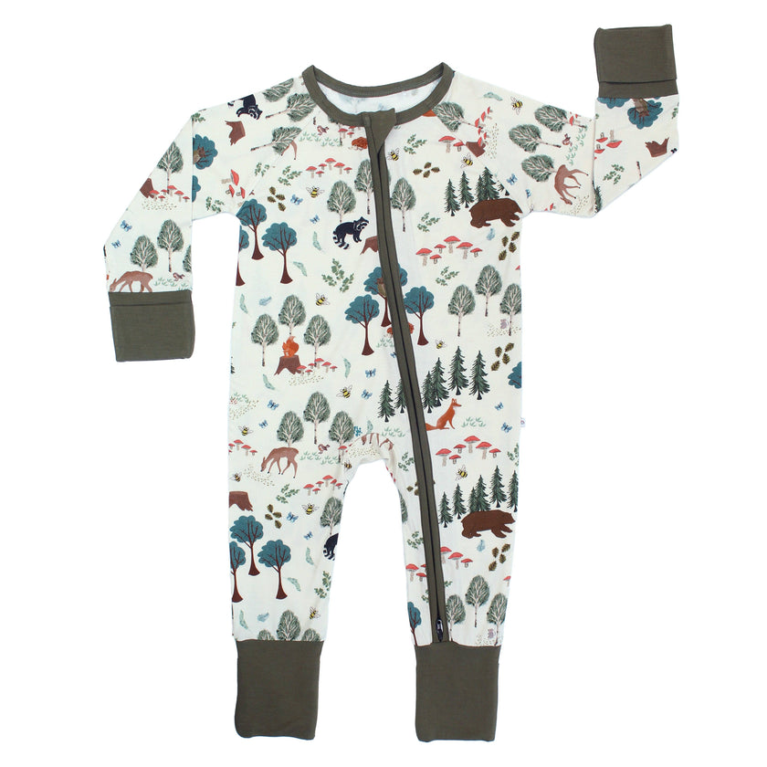 In the Woods Bamboo Convertible Baby Pajamas