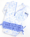 Periwinkle Butterfly Garden Long Sleeve One Piece Rash Guard