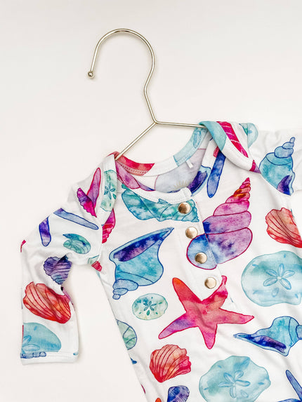 Seashell Newborn Bamboo Knotted Gown