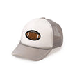 The&nbsp;Football&nbsp;Patch Trucker Hat&nbsp;for kids is a fun and trendy accessory for celebrating Game Day! Features: * Hat Color:&nbsp;Gray/White * Patch&nbsp;Color:&nbsp;Brown&nbsp;and&nbsp;white chenille with&nbsp;black outline * Material: Foam/Mesh * Features: Adjustable snap back closure fits 45-56cm * Size: Recommended for ages 4+ Each hat&nbsp;is hand pressed with love&nbsp;in our hometown warehouse.