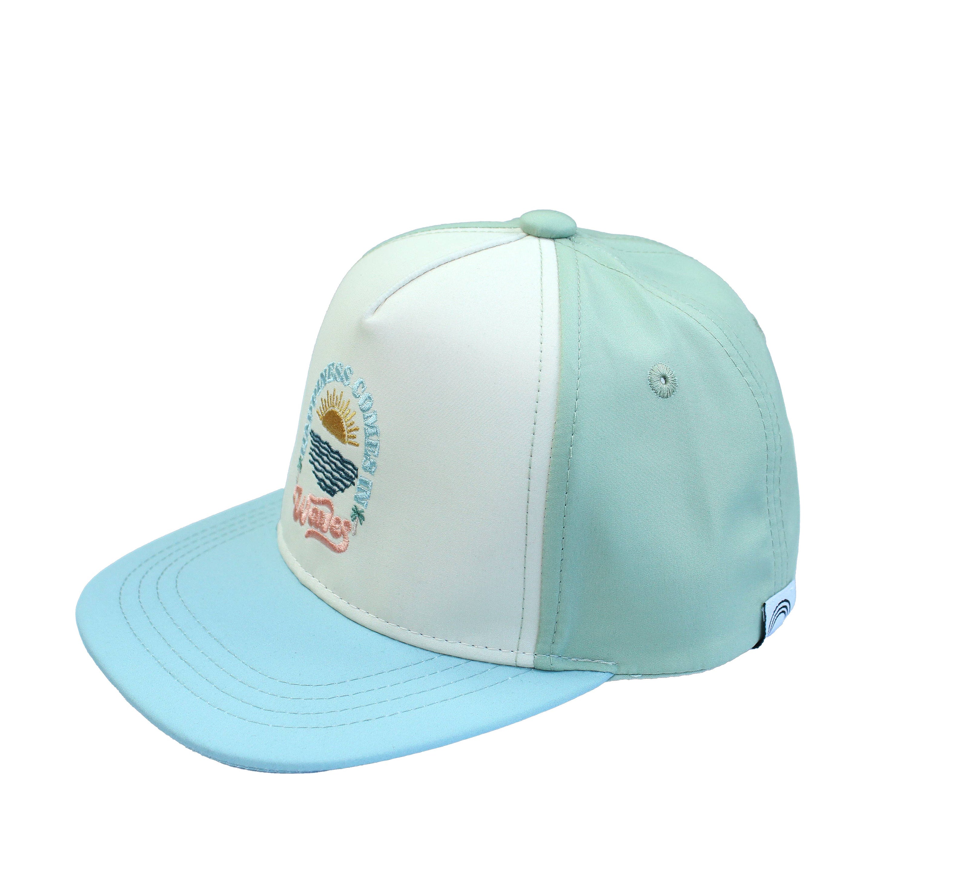 Happiness Comes In Waves Snapback Hat