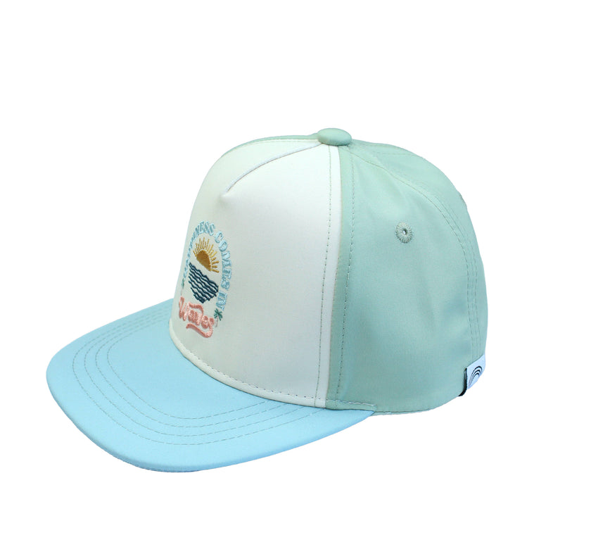 Happiness Comes In Waves Snapback Hat