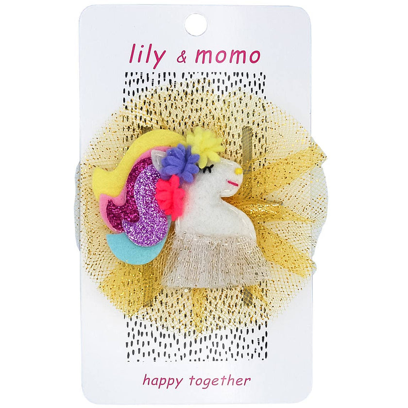 Sunshine Unicorn Hair Clip- Sunshine yellow