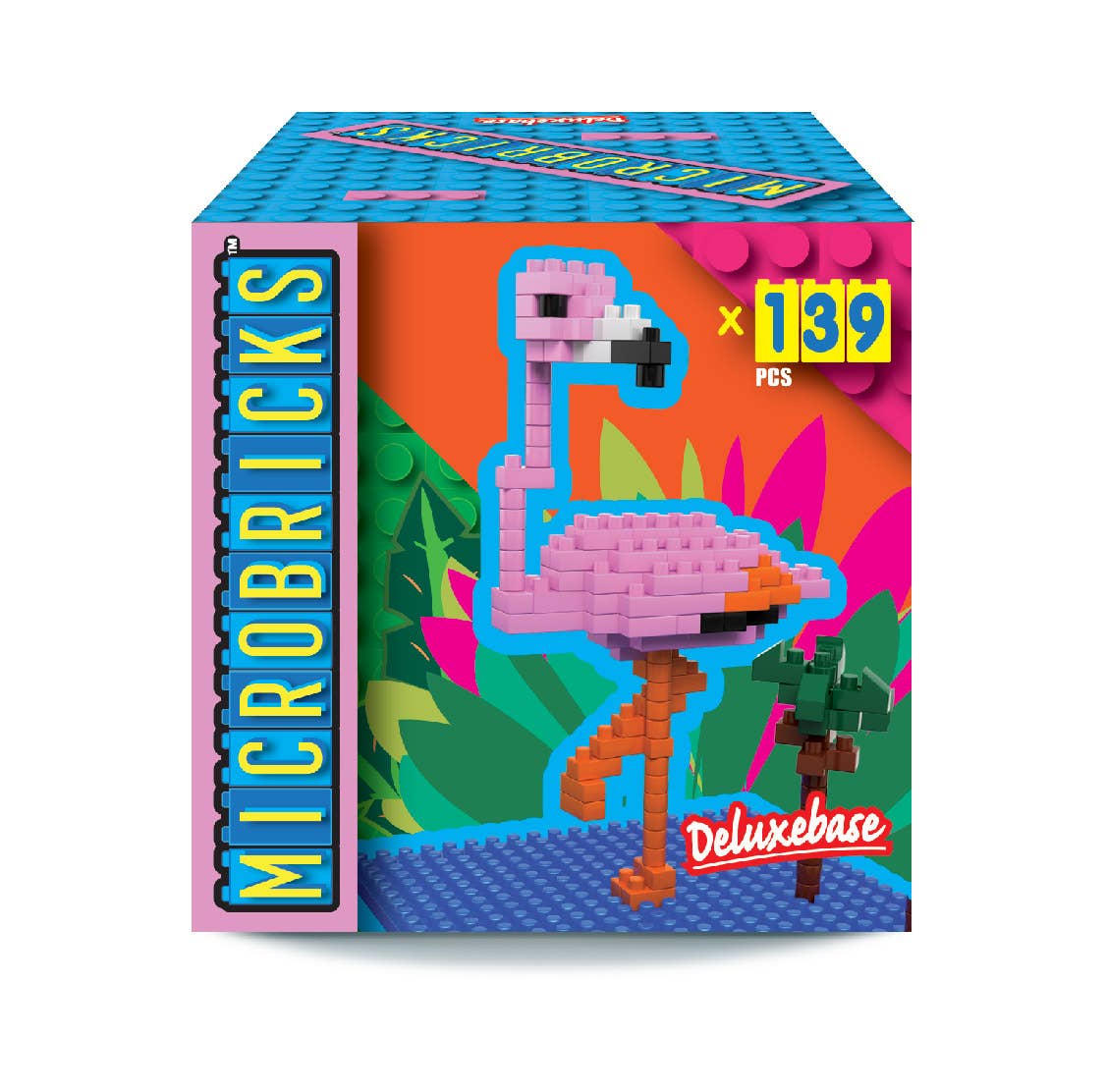 Microbricks - Flamingo Mini Brick Construction Set