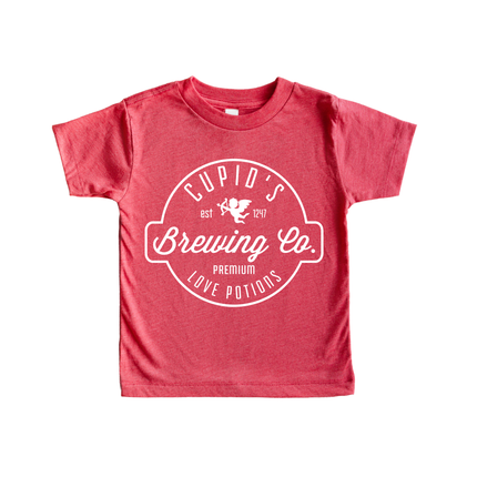 Cupid's Brewing Co Valentines Day Shirt Toddler and Youth