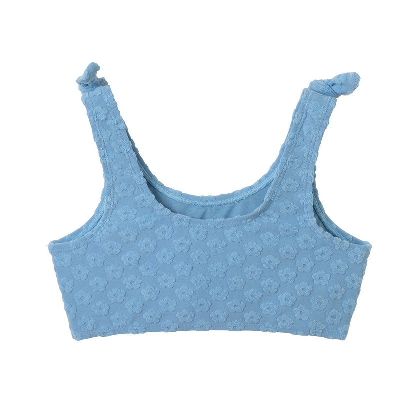 Tween Girls Terry Bikini Cover Up Set | Blue Floral