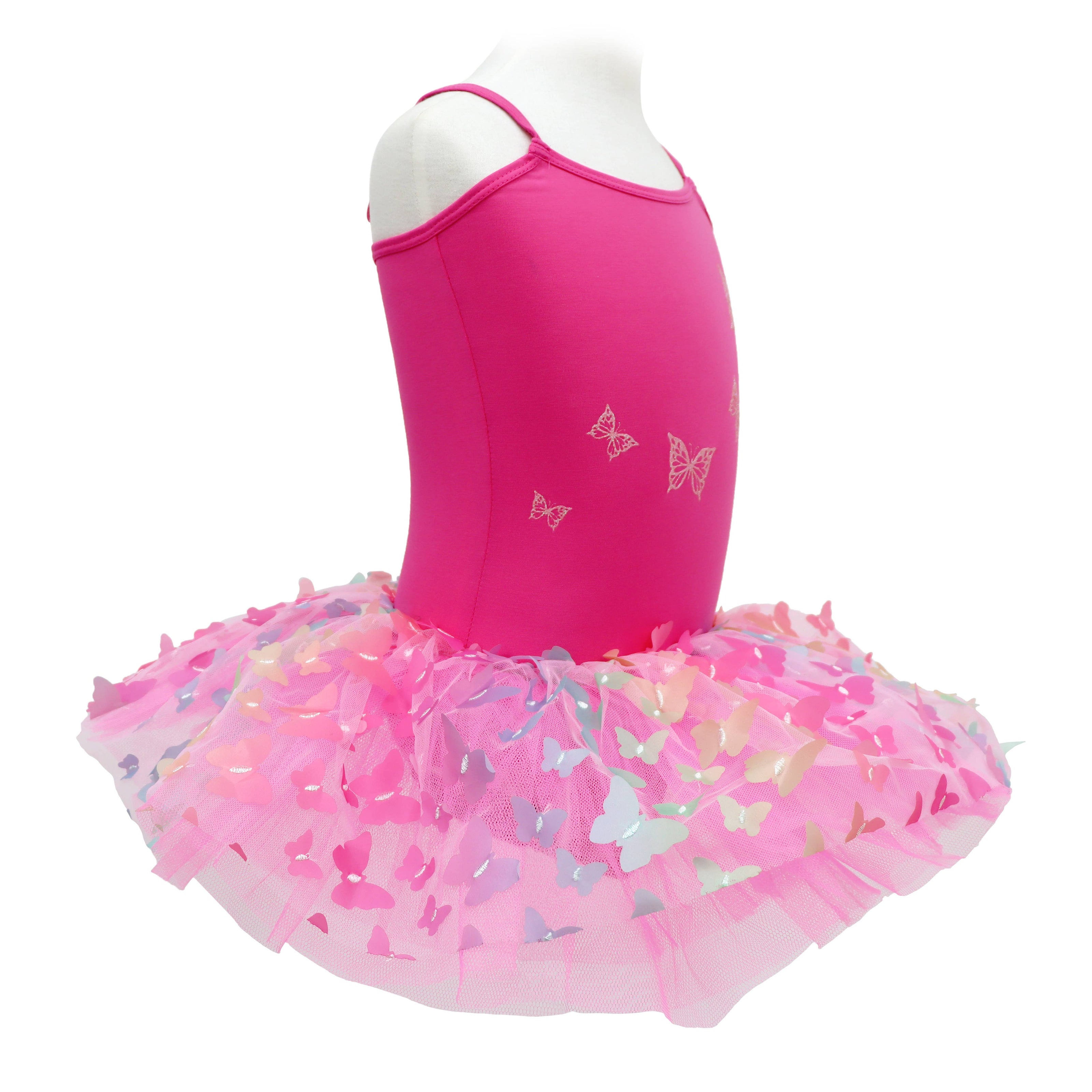 Rainbow Butterfly Tutu Hot Pink size 3-4