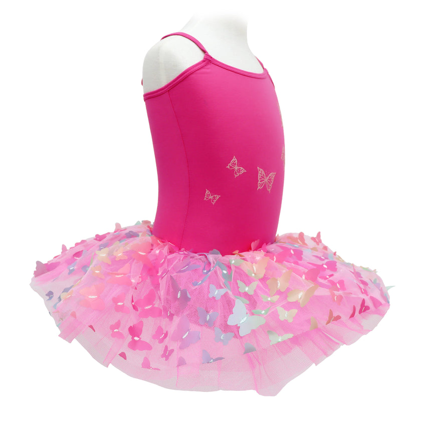 Rainbow Butterfly Tutu Hot Pink size 3-4