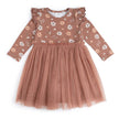 Ditsy Fall Floral Long Sleeve Tutu Dress - Girls Clothes