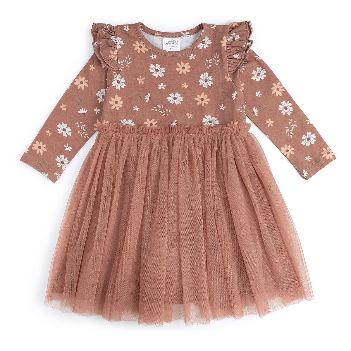 Ditsy Fall Floral Long Sleeve Tutu Dress - Girls Clothes