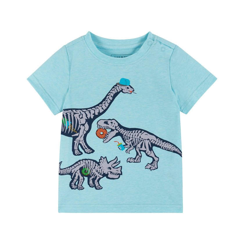 Baby Boys Dinosaur Snack Tee & Ripstop Shorts Set