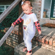Baby Boys Christmas Romper Rudolph Reindeer Plaid Onesie