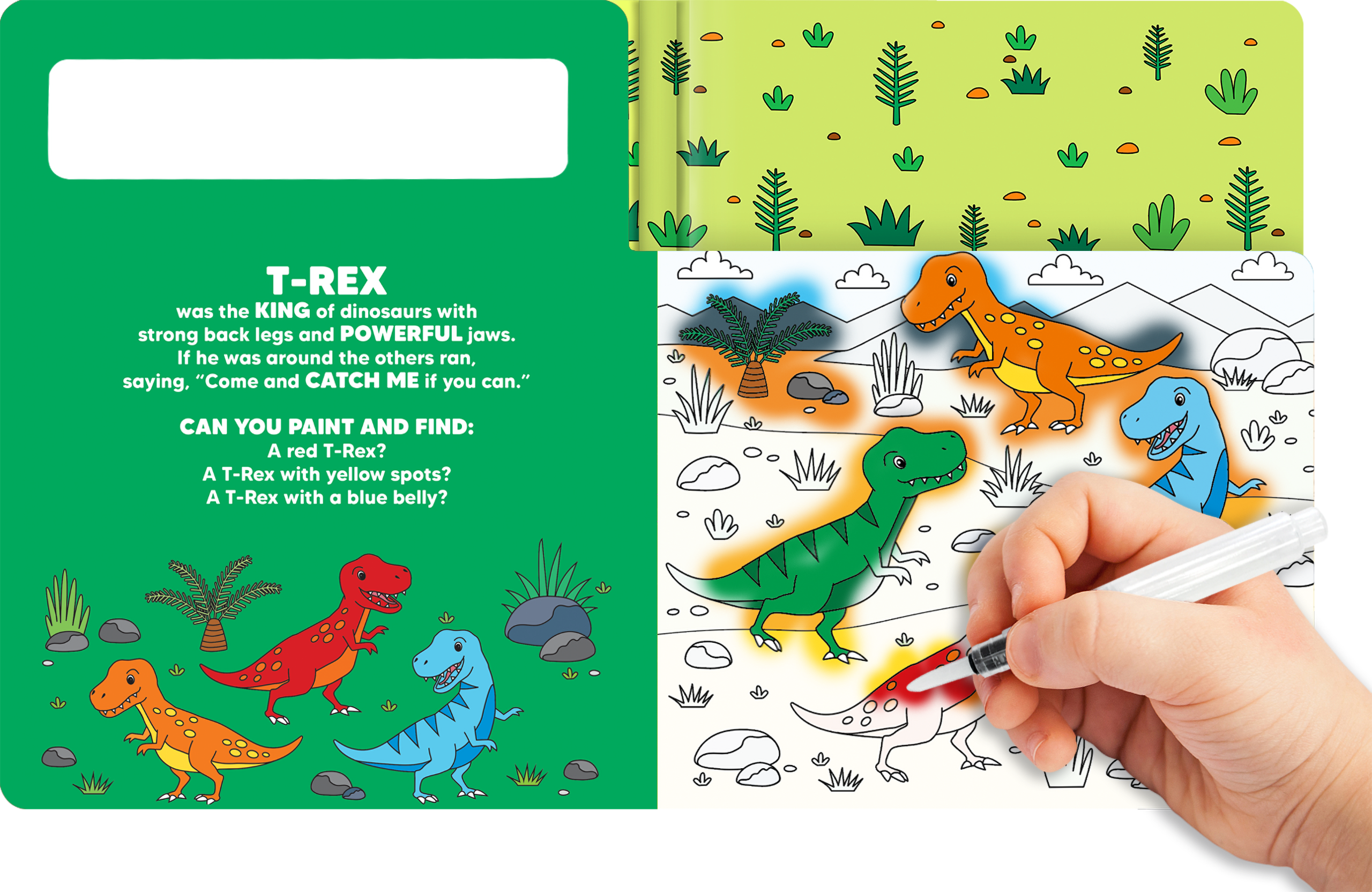 Paint and Find Dinosaurs - Children's Water Color Book