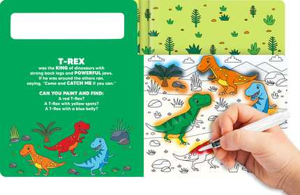 Paint and Find Dinosaurs - Children's Water Color Book