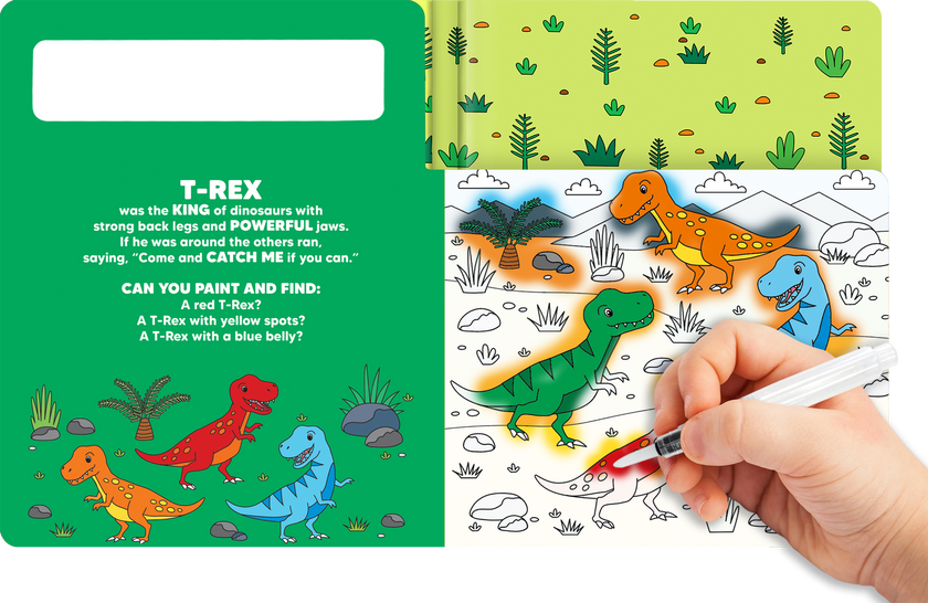 Paint and Find Dinosaurs - Children's Water Color Book