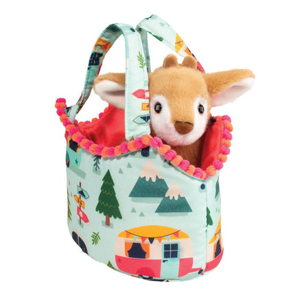 Purse Fawn Camping Sassy Sak Plush Stuffy Stuffed Animal
