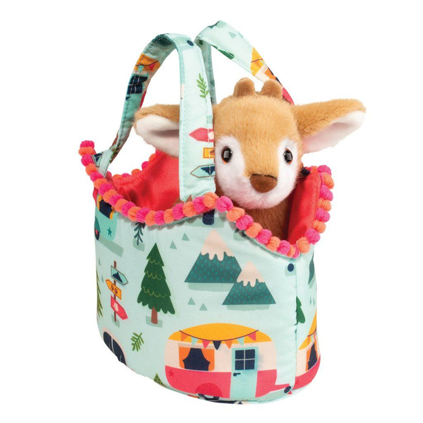 Purse Fawn Camping Sassy Sak Plush Stuffy Stuffed Animal