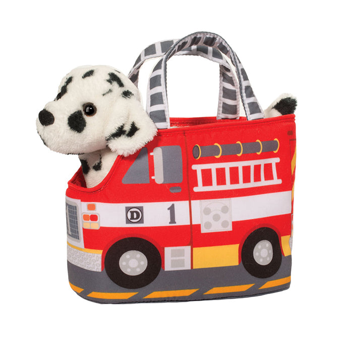 Purse Fire Truck Dalmation Shepard Plush Sak Stuffy Stuffed Animal