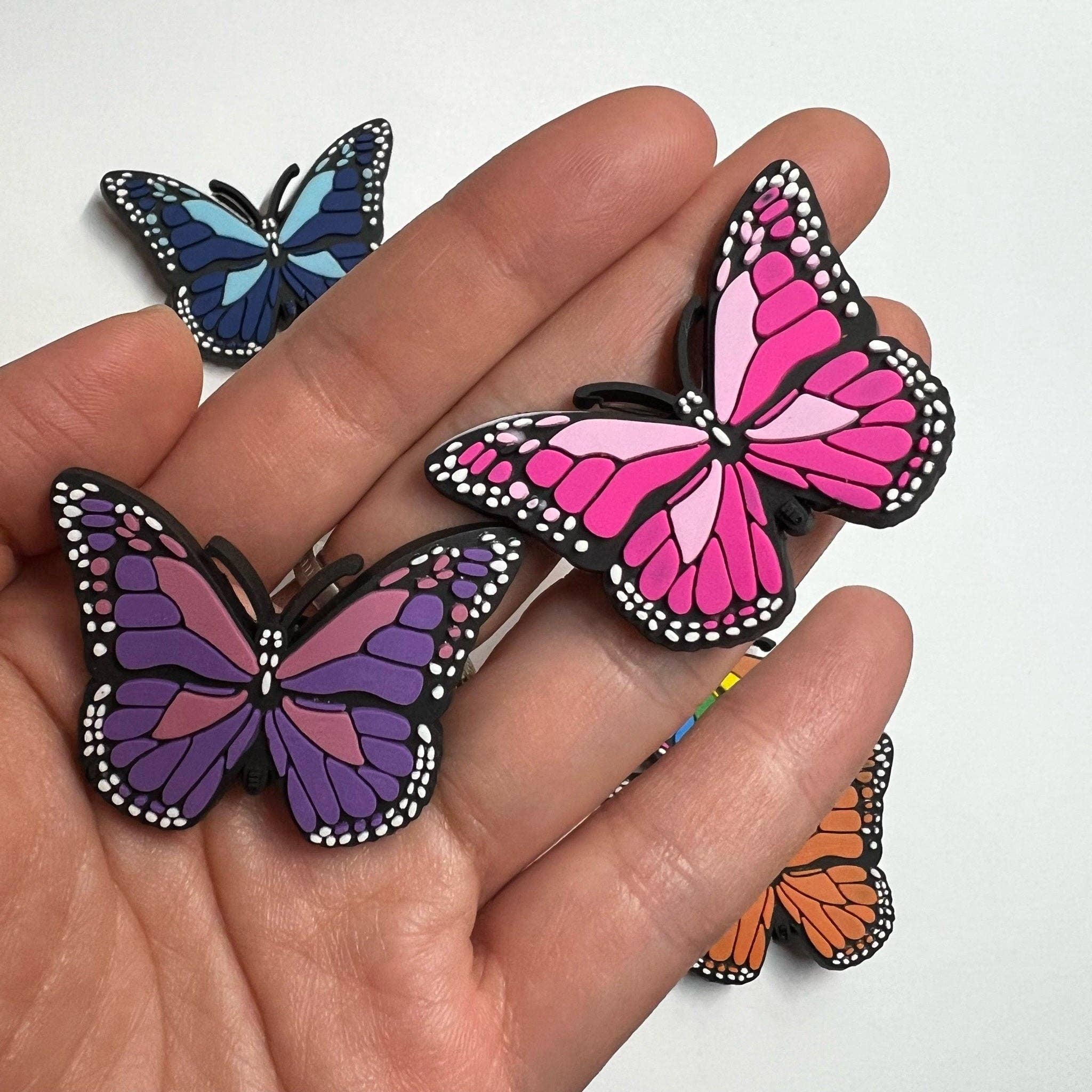 DELETE Pick your own Colorful Butterfly Design Theme Shoe Charms Best Quality JuliesDecalDesign: Large #4 rainbow