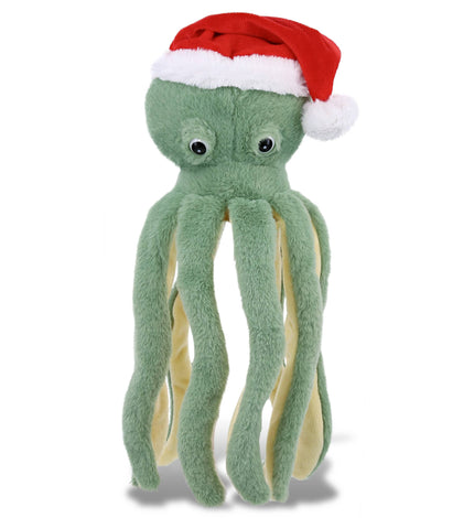 Plush Santa - Super-Soft Plush - Green Octopus Stuffed Animal