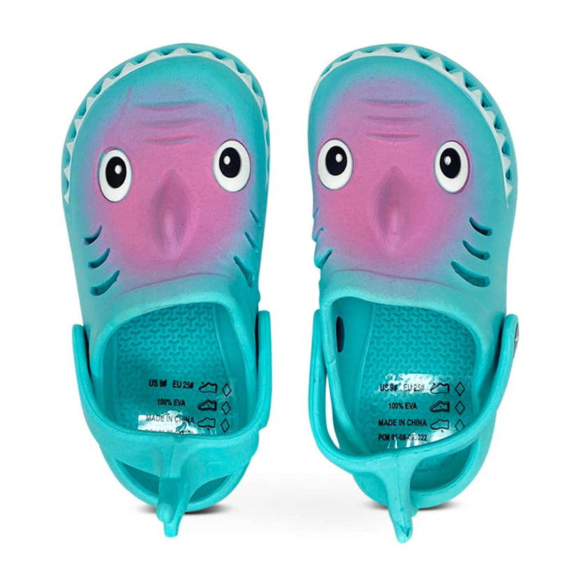 Turquoise Shark Clog