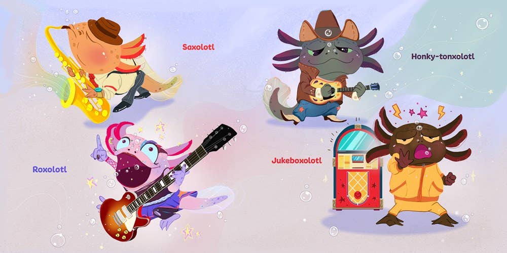 Axolotls: Day to ZZZ Book
