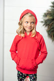 Kids Santa Pocket Ruffle Hoodie Shirt & Leggings Winter Set