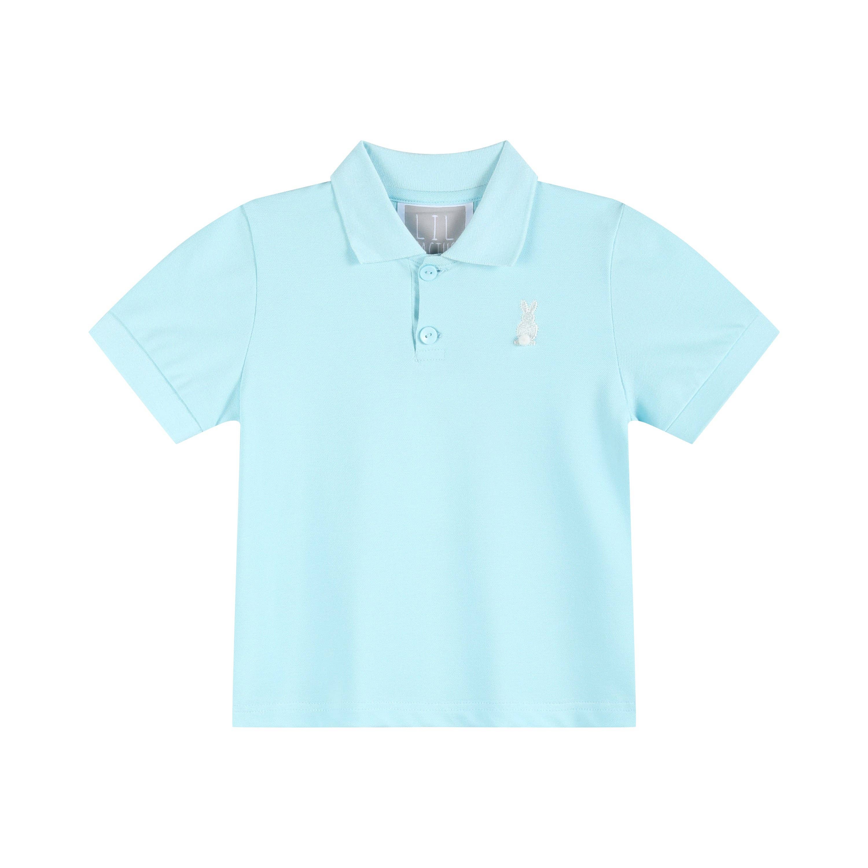Light Blue Easter Bunny Polo Shirt