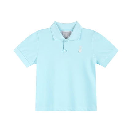 Light Blue Easter Bunny Polo Shirt