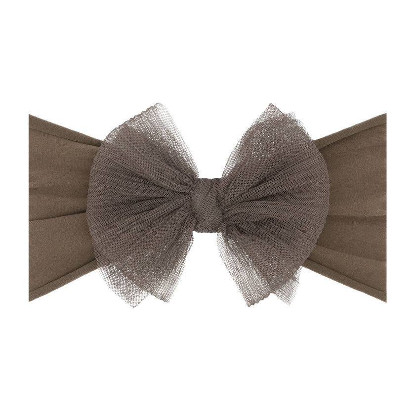 Baby Bling® Tulle FAB® soft nylon headband with tulle bow