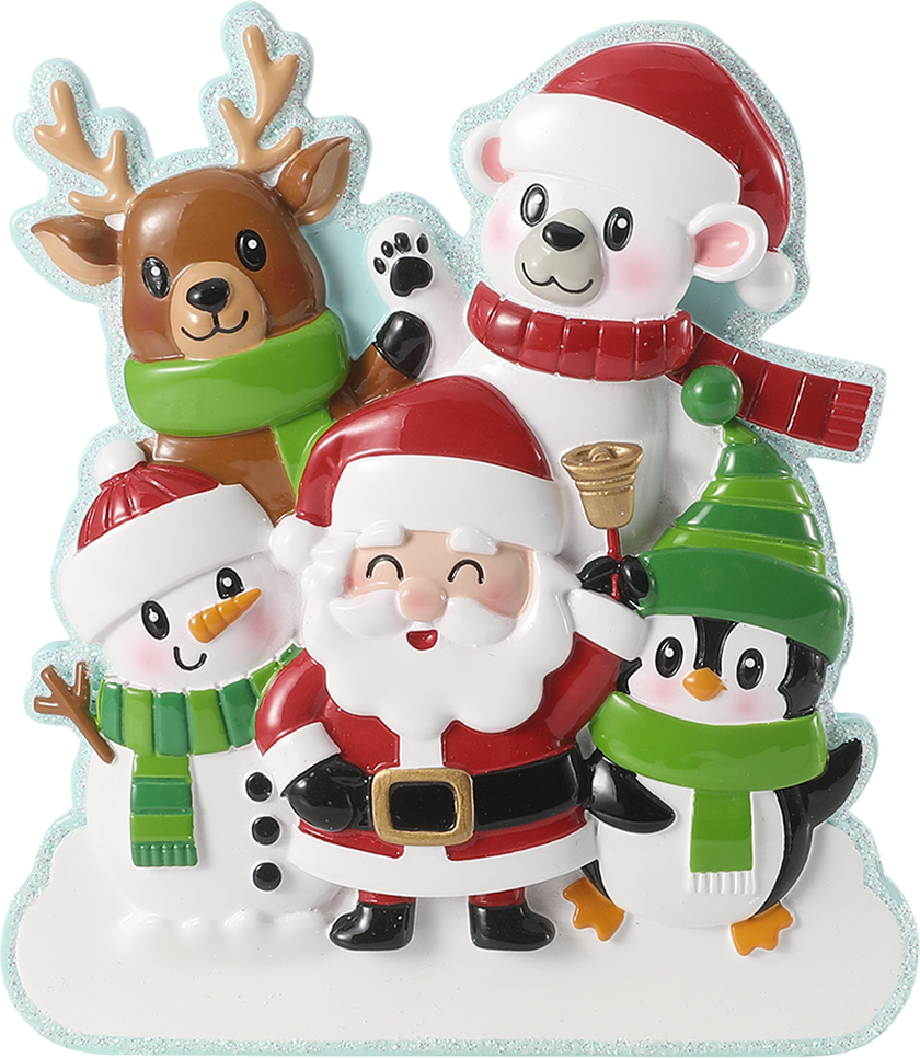 Cute Christmas Characters Personalized Ornament
