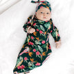 Isla Botánica Tropical Birds Bamboo Gown and Hat Newborn Baby Gift Set
