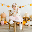 Pumpkin Embroidered Bow Baby Headband - Hair Accessories
