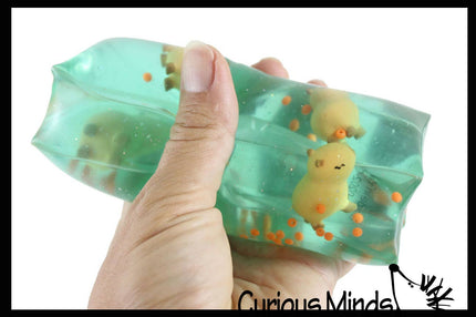 Jumbo Capybara Animal Water Filled Tube Snake Stress Toy -