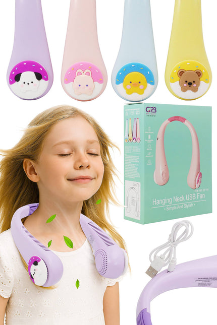Animal Pals Bladeless Neckband Electrical Fan - Assorted