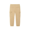 Kids Hooded Patch Sweatshirt & Pant Set | Beige Bulldog