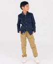 Boys Dark Khaki Jogger Pants
