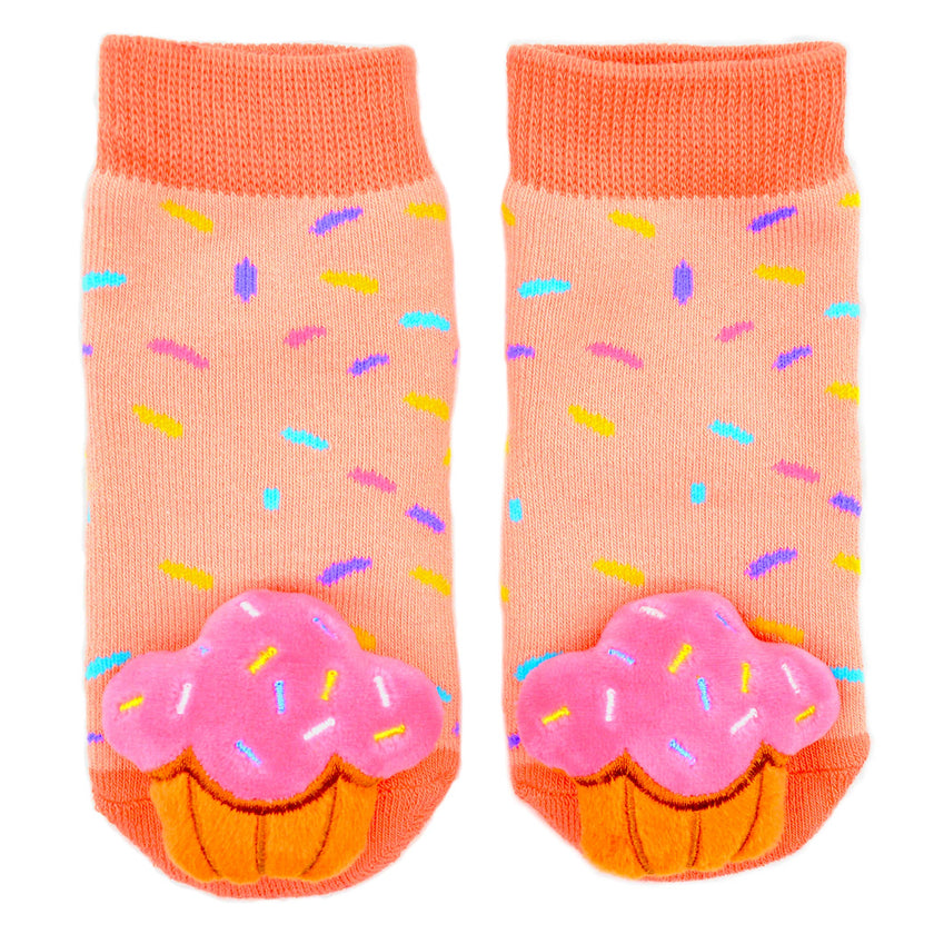 Sweet Cupcake Boogie Toes - Baby Rattle Socks